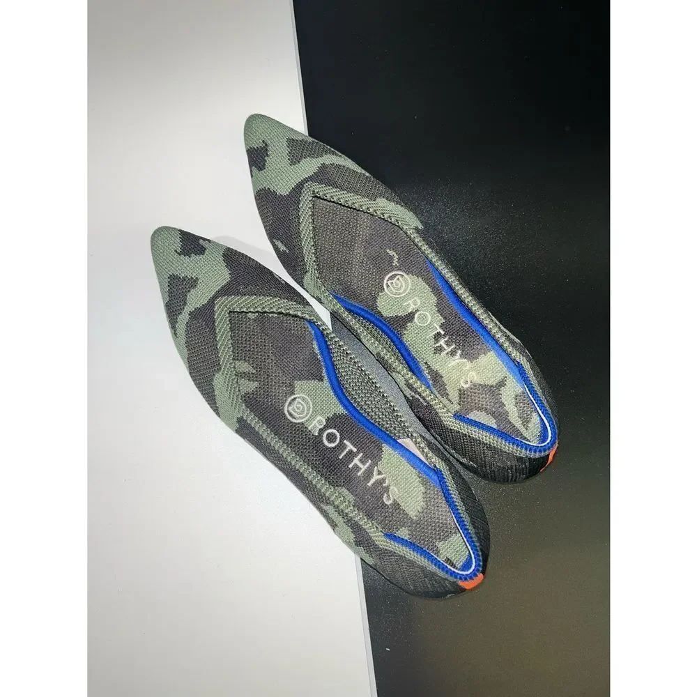 Rothy’s Green camo print flats